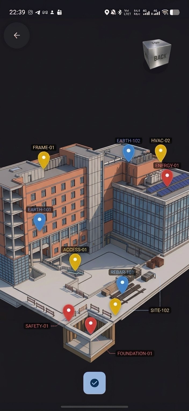 BIM-просмотрщик Digital Specialist — задачи, закреплённые на 3D-модели здания: поставьте пин касанием или голосом через Миру