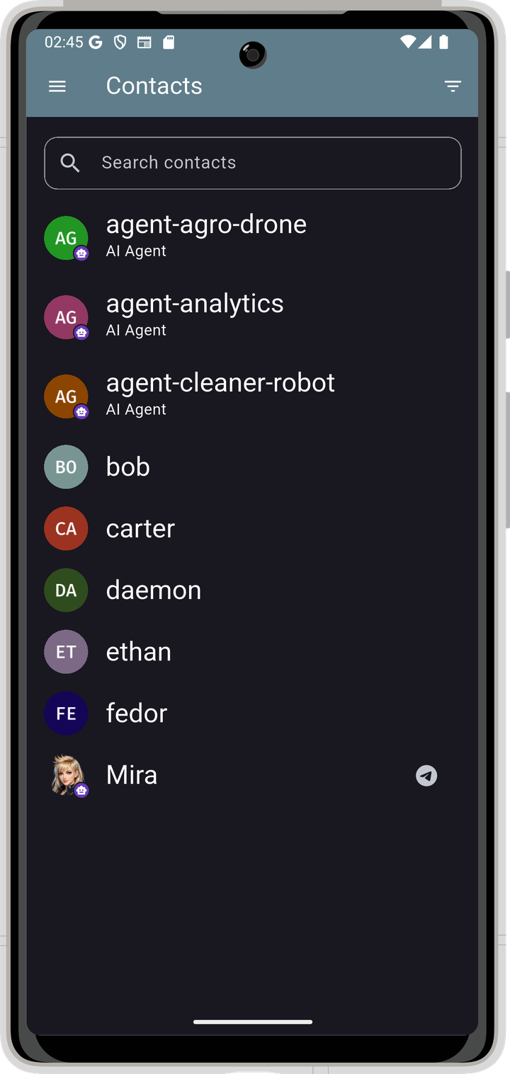 AI agent reporting progress in task chat